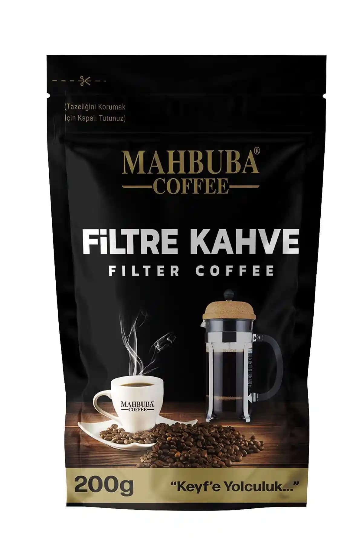 Mahbuba İtalyan Kavrulmuş ve Öğütülmüş Filtre Kahvesi 200 g - Dengeli İçim ve Zarif Aroma