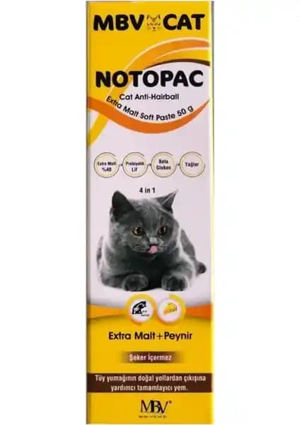MBV Cat Notopac Paste: Kedilerde Tüy Yumağı Oluşumunu Önleyen Doğal Macun