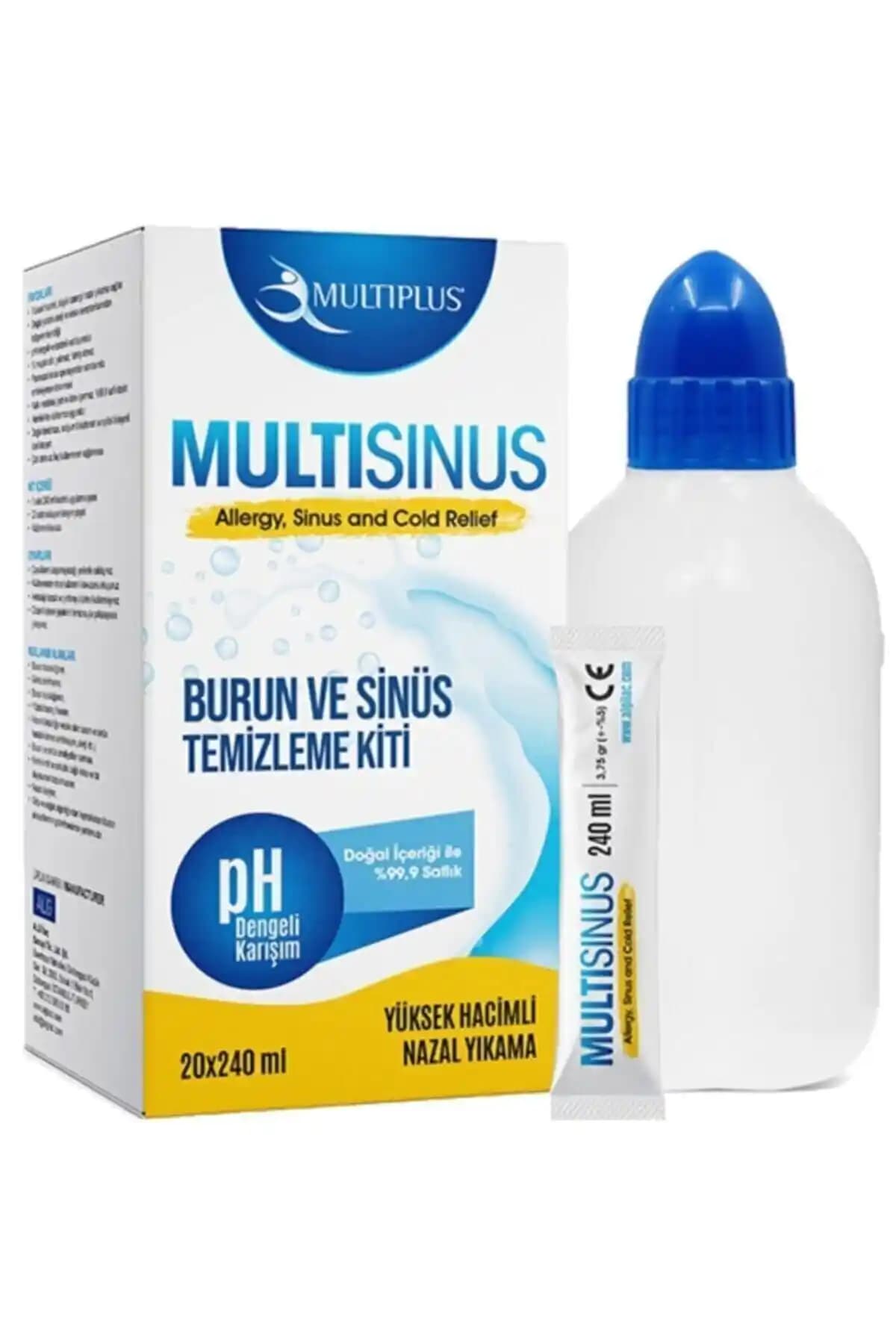 Multiplus Multisinüs Rinse Burun Temizleme Kiti 2'li Paket: Nazal Hijyen İçin Yüksek Hacim
