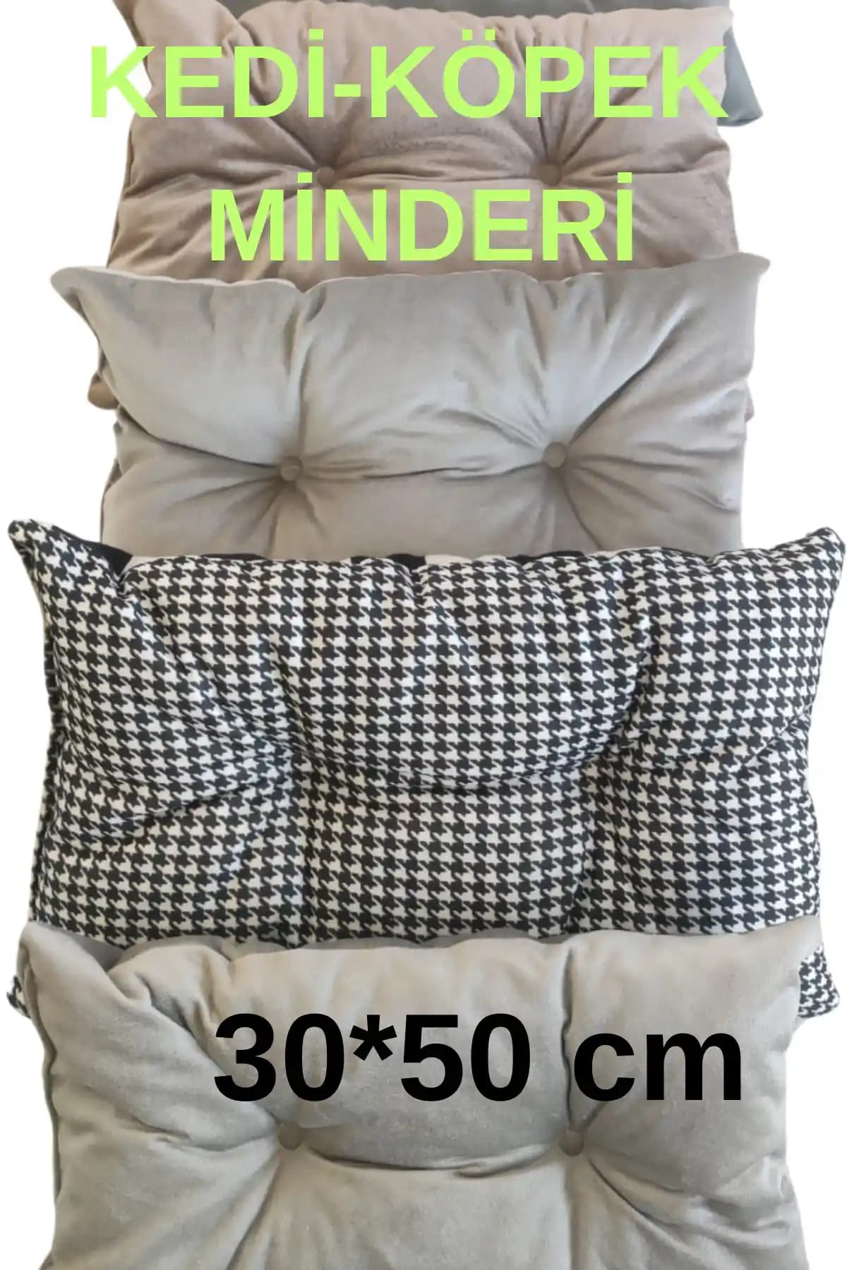 NMHC 2 Adet Kedi Köpek Minderi: 30x50 cm Boyutunda Yıkanabilir Çok Amaçlı Altlık Seti ve Dekor Uyumlu