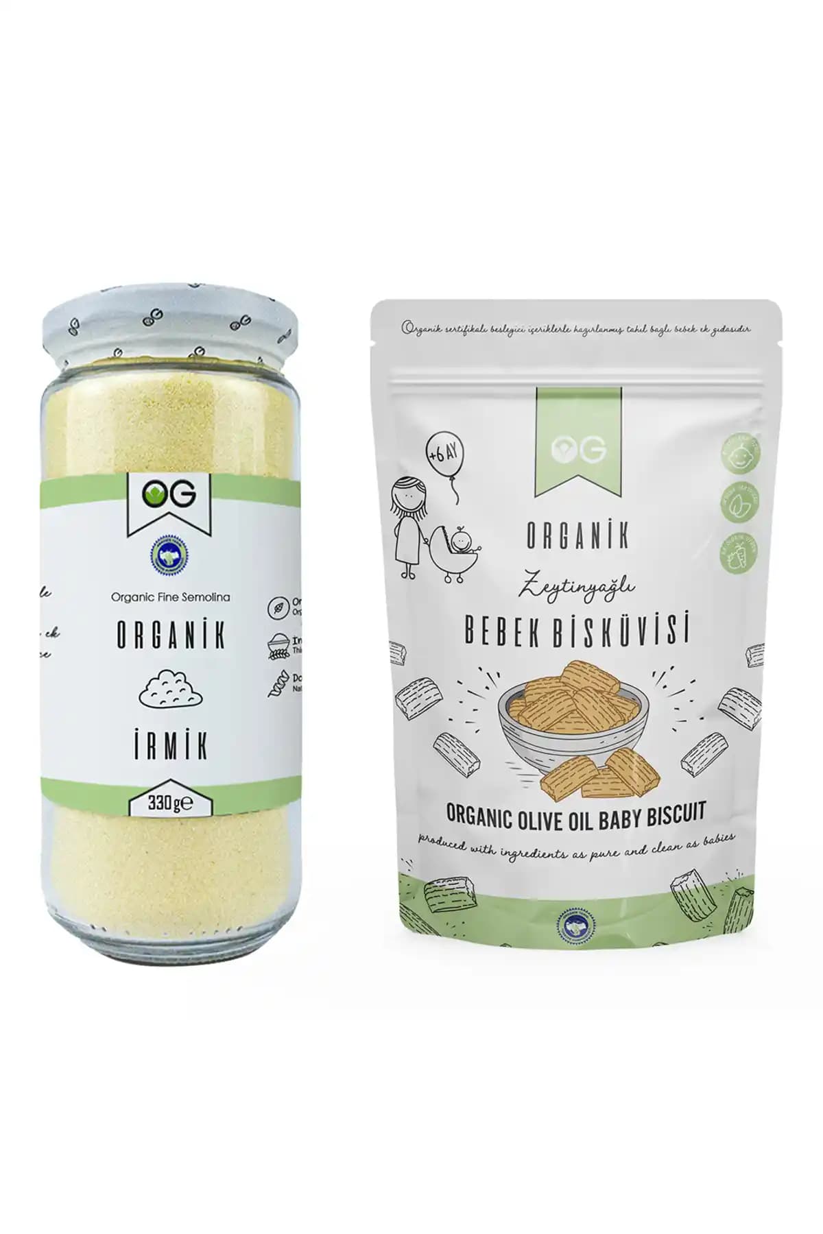 OG natural Organik İrmik ve Bebek Bisküvi Seti ile Doğal ve Sağlıklı Beslenme Seçeneği