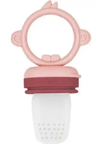 OiOi Velvet Rose Püre Meyve Sebze Süzgeci — BLW Dostu, Ergonomik Silikon Tasarım