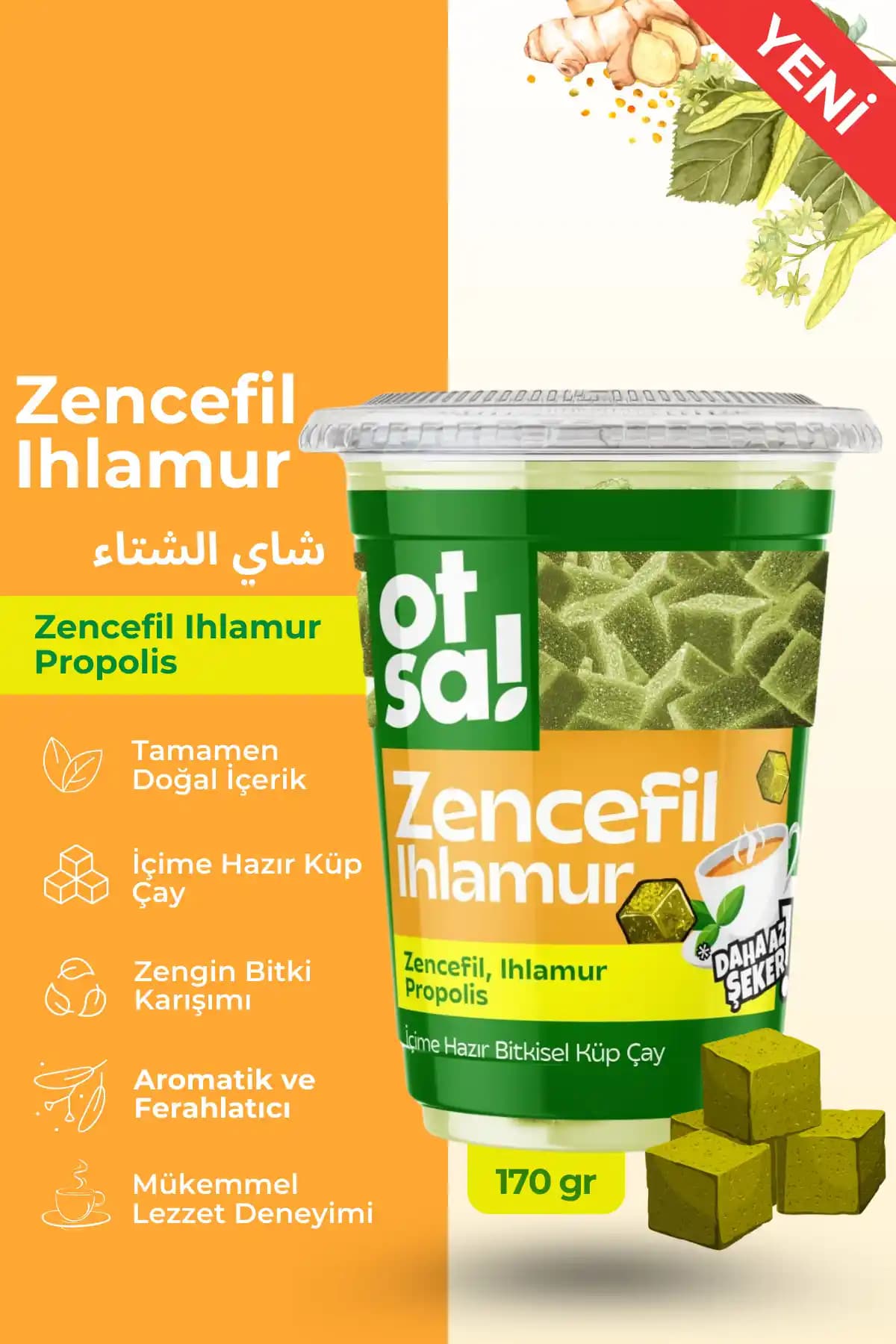 Otsa Zencefil ve Ihlamur Harmanlı Bitkisel Destek Çayı 170g ile Bağışıklık Güçlendirme