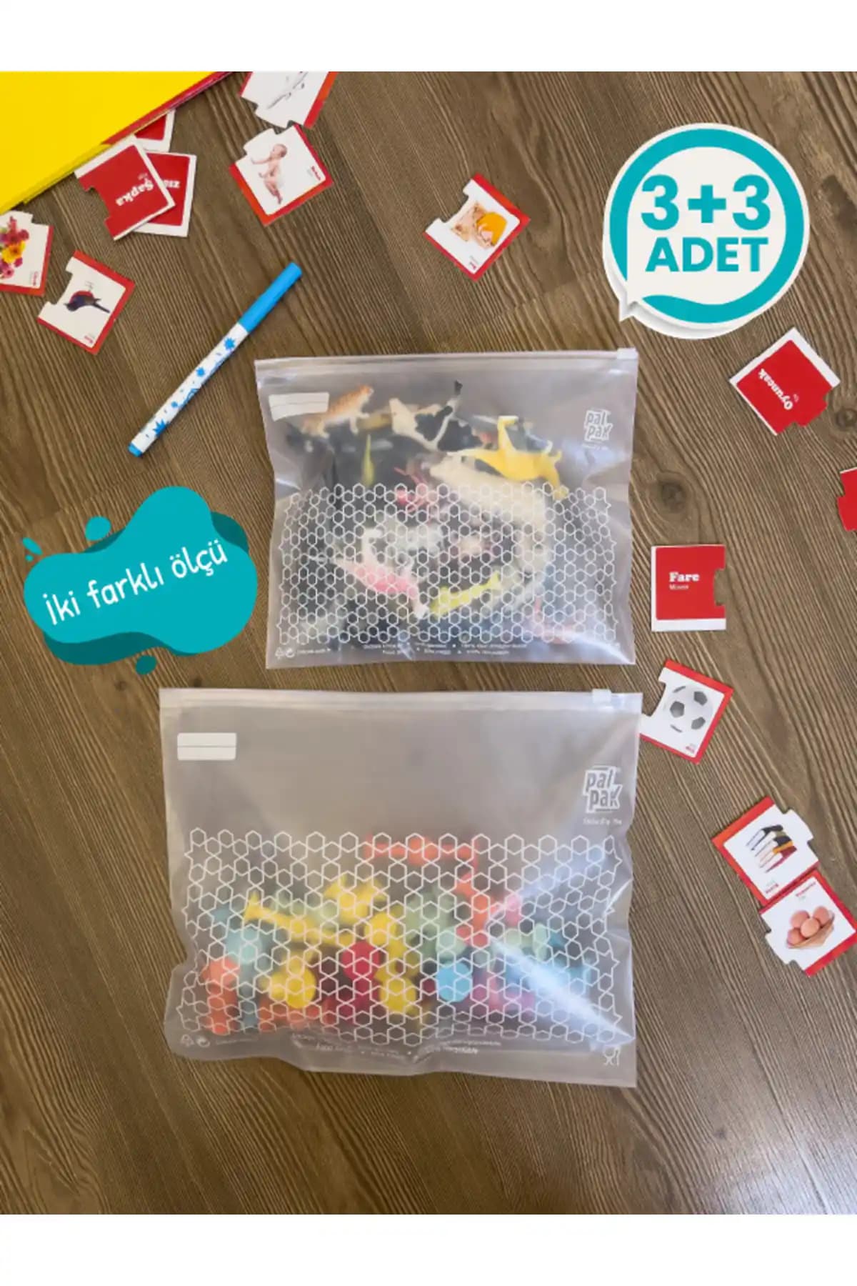 PALPAK 2 Boy Çok Amaçlı Fermuarlı Poşetler: Gıda Güvenliği ve Yeniden Kullanım İçin Saklama