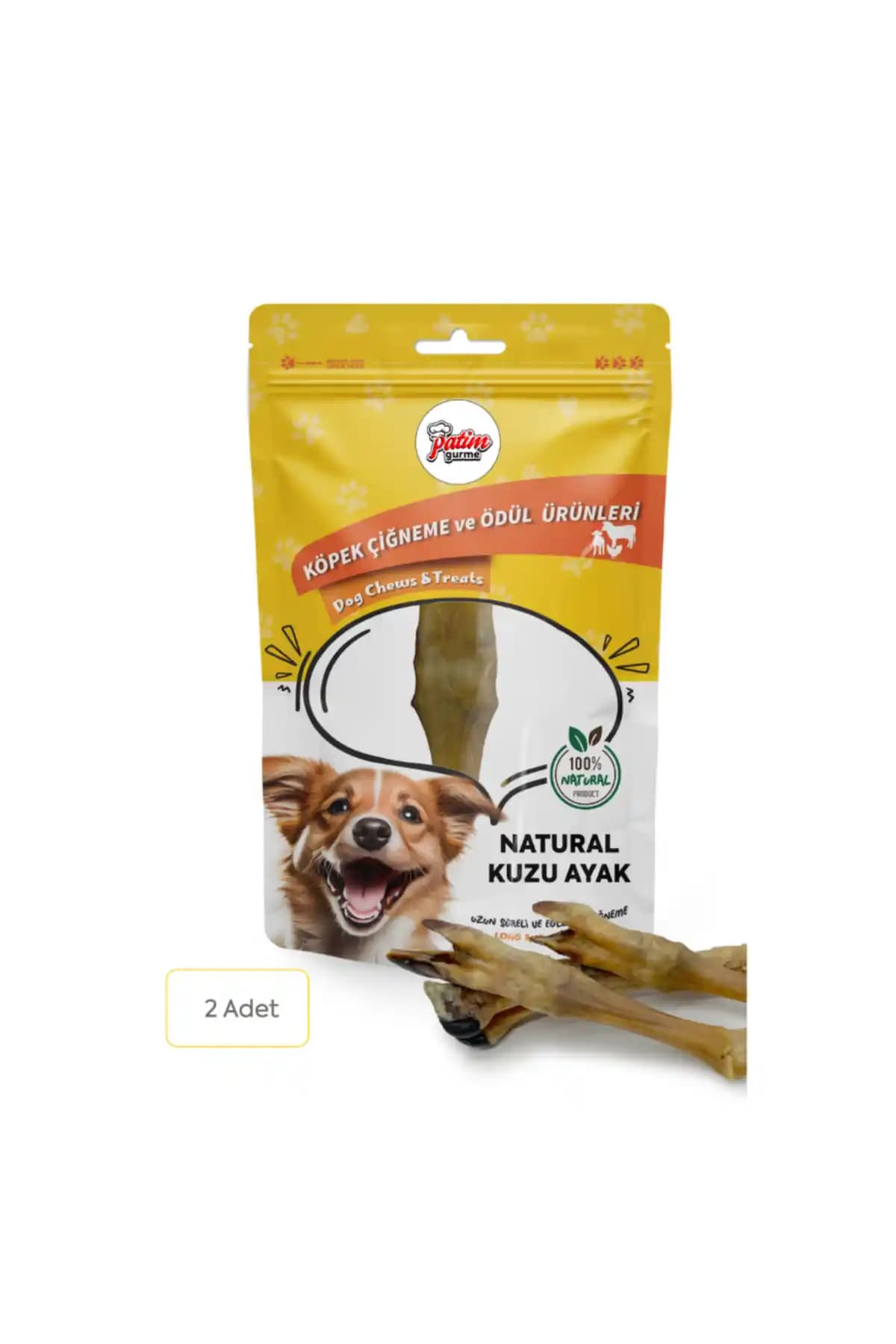 Pati Gurme Naturel Kuzu Ayak: Doğal, Yüksek Proteinli ve Düşük Kalorili Köpek Ödülü
