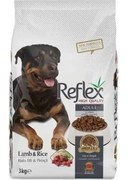 Reflex Kuzu Eti ve Pirinçli Yetişkin Köpek Maması 3kg: Dengeli ve Sindirimi Kolay