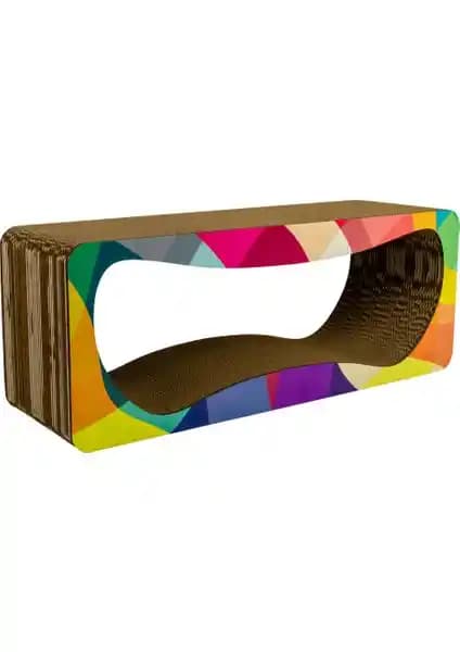 Rotipet Kedi Tırmalama Modern Desenli XLarge 75×28,5×24 cm İç Mekan İçin Uygun