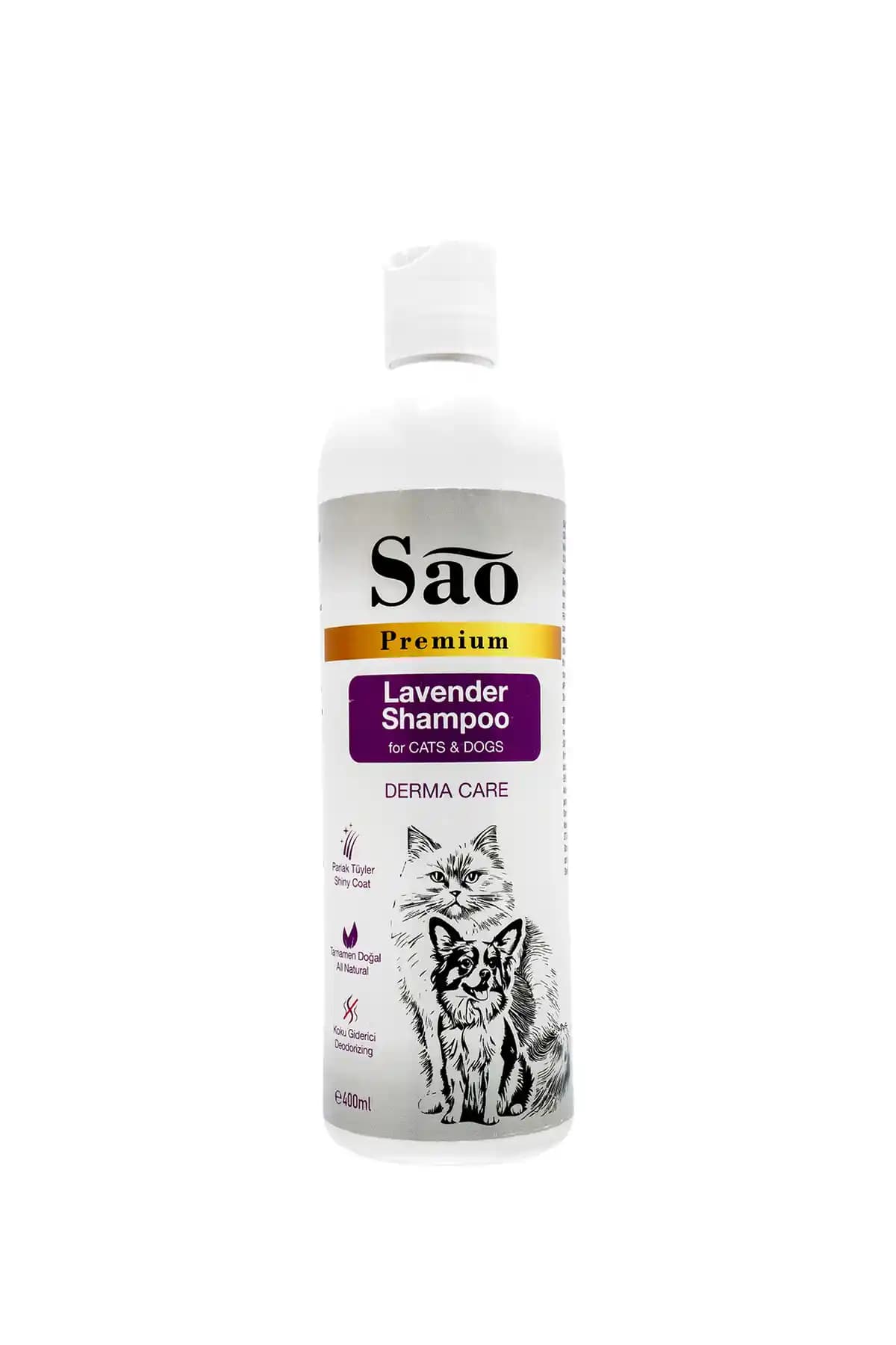 Sao Premium Lavanta Özlü Kedi ve Köpek Şampuanı 400 ml: Nazik Temizlik ve Lavanta Kokusu