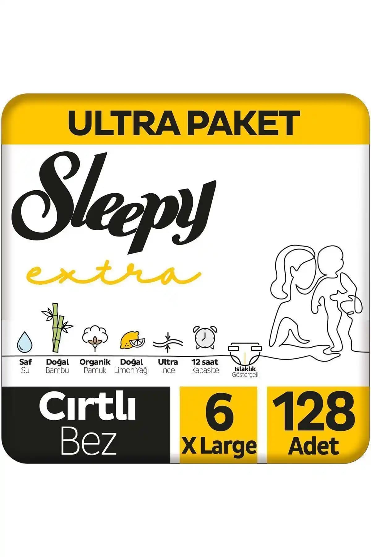 Sleepy Extra Avantajlı Bebek Adetek Bezi 6 Numara Xlarge 128 Detaylı İnceleme
