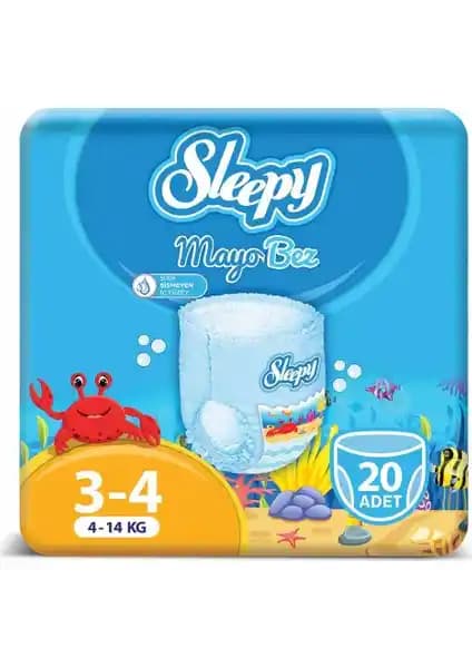 Sleepy Mayo Külot Bez 4 Numara: 4-14 kg Bebekler İçin Su Aktiviteleri Güvenliği