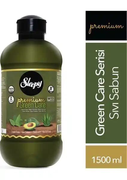 Sleepy Premium Green Care Serisi Sıvı Sabun 1500 ml: Glütensiz, Tüm Cilt Tipleri Uygun