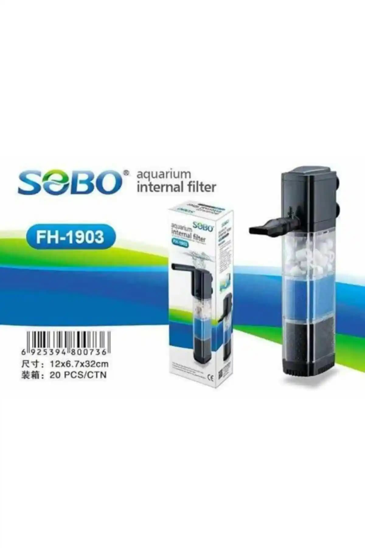 Sobo FH-1903 İç Filtre: Üç Bölmeli Tasarım, Sessiz Çalışma ve 1500 L/saat Filtre Kapasitesi