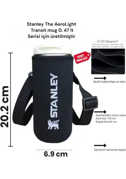 Stanley Aerolight 0,47 L için neopren termos kılıfının koruma taşıma avantajları keşfedin