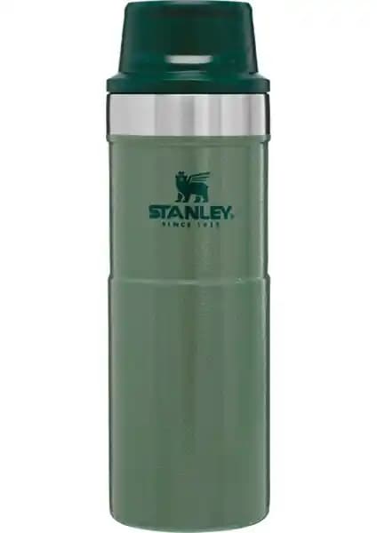 Stanley Trigger-Action Travel Mug Hammertone Green 0,47 L: Tek Elle Kapaklı Seyahat Kupası