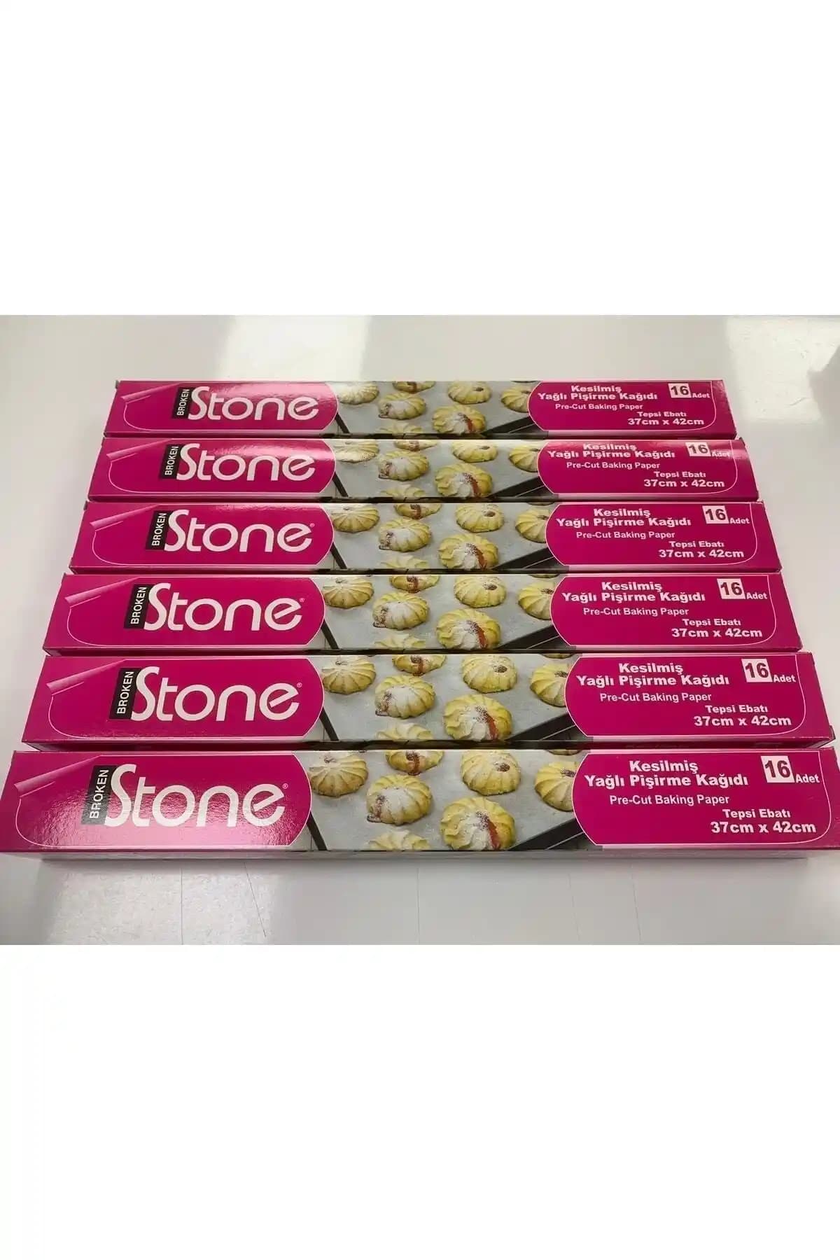 Stone Kesilmiş Yağlı Pişirme Kağıdı: 96 Yaprak, 37x42 cm Tepsi Uyumlu ve Güvenli Gıda Teması
