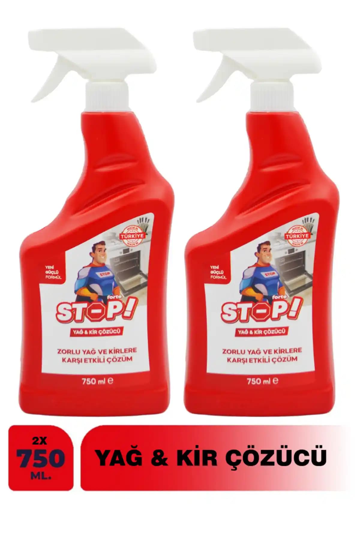 STOP Forte 2'li Yağ Kir Ve Kireç Çözücü: Mutfak ve Banyo Yüzeylerinde Güçlü Temizlik