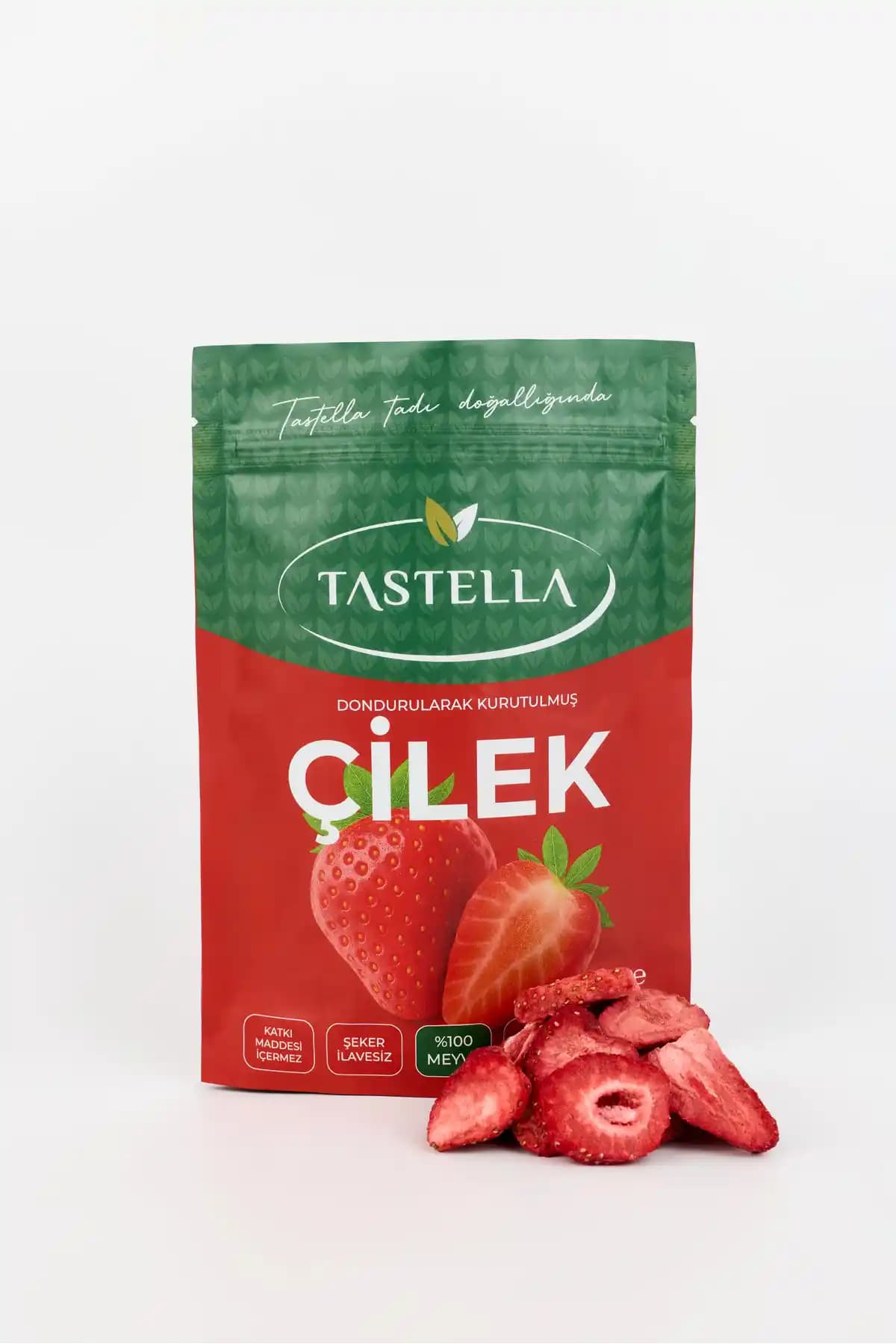 Tastella Dondurularak Kurutulmuş Çilek: Çıtır, Doğal ve Besleyici Bir Meyve Atıştırmalığı