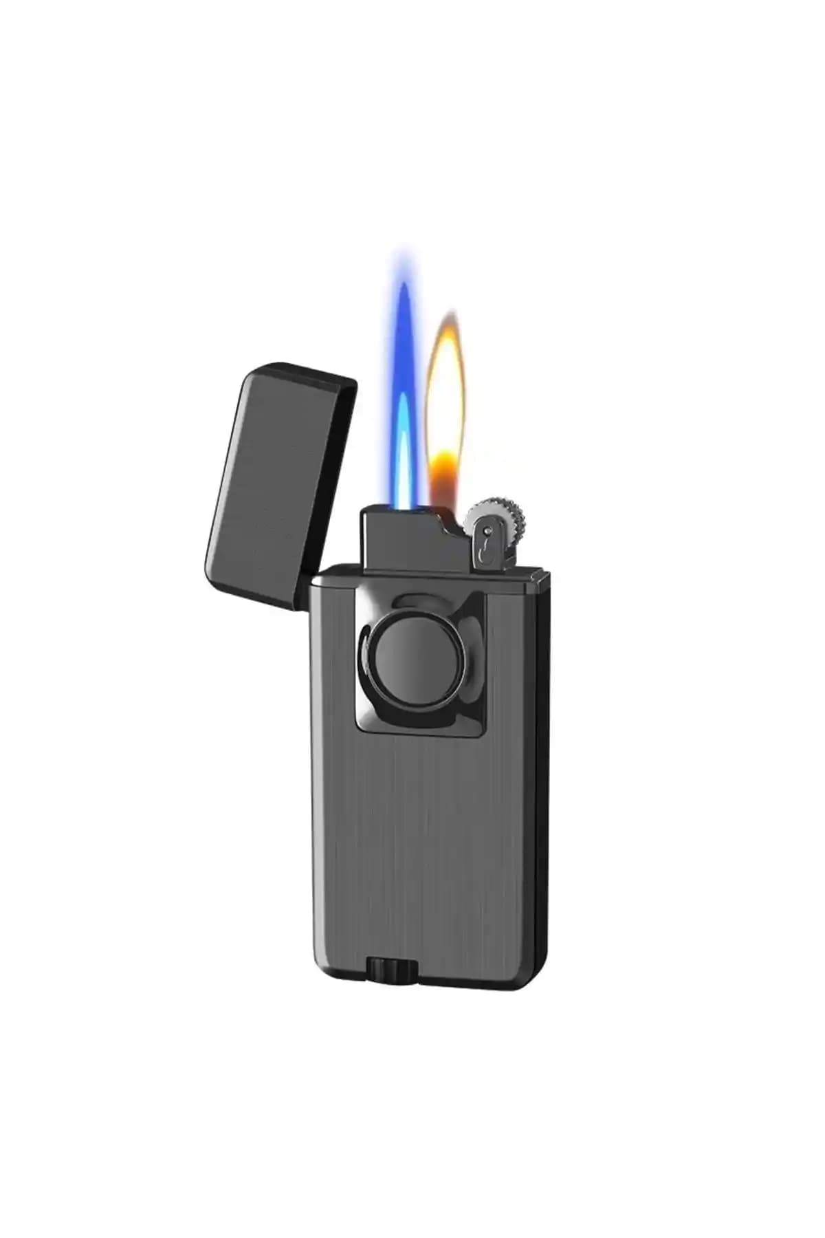 Techmarketi Düğmeli Çift Alev Rüzgâr Geçirmez Gazlı Lüks Çakmak İncelemesi Detaylı