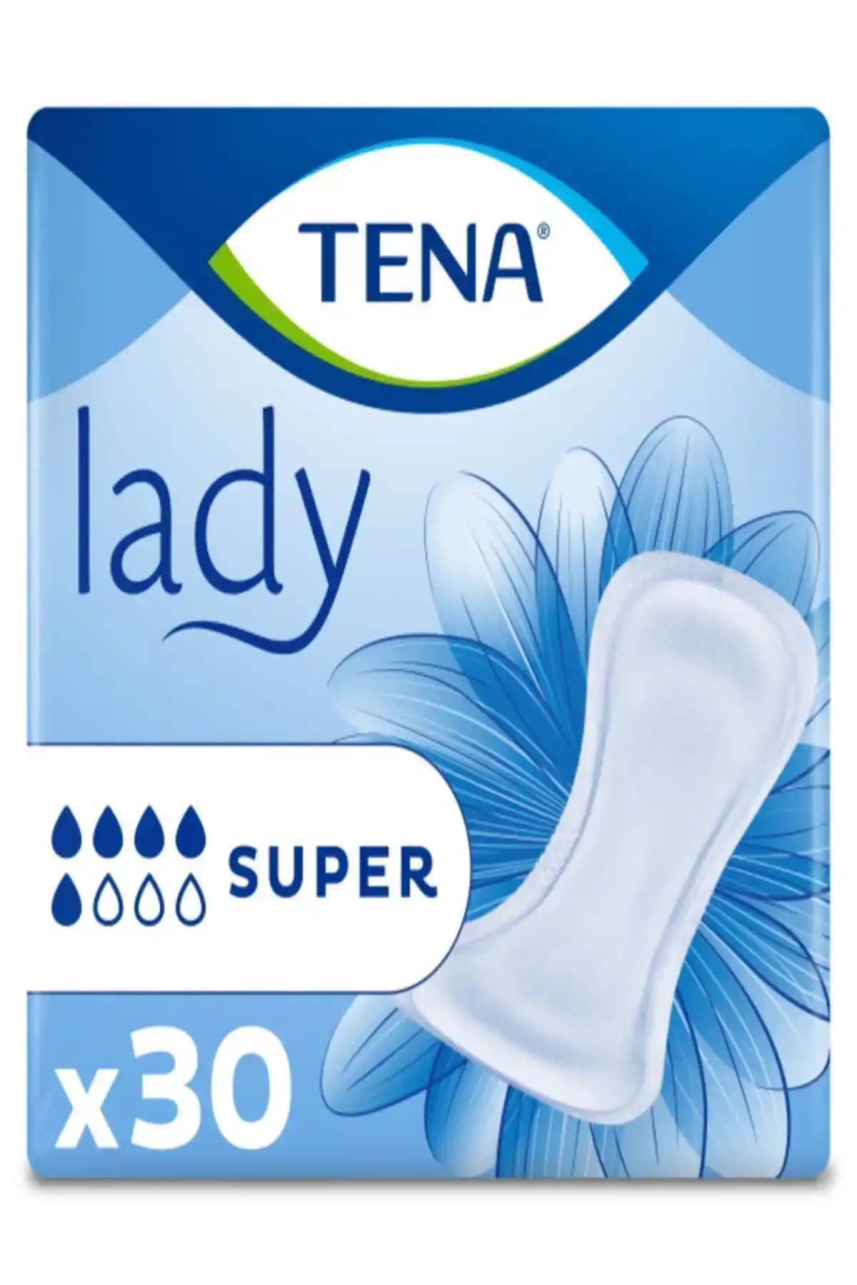 Tena Lady Super 5 Damla Kadın Mesane Pedi – 43 cm Uzunlukta Gün Boyu Koruma ve Konfor