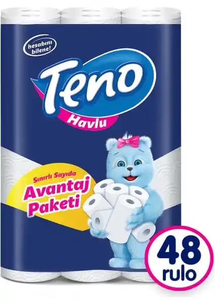 Teno Avantaj Paket Kağıt Havlu: %100 Saf Selüloz, Kokusuz ve İki Katlı Dayanıklılık