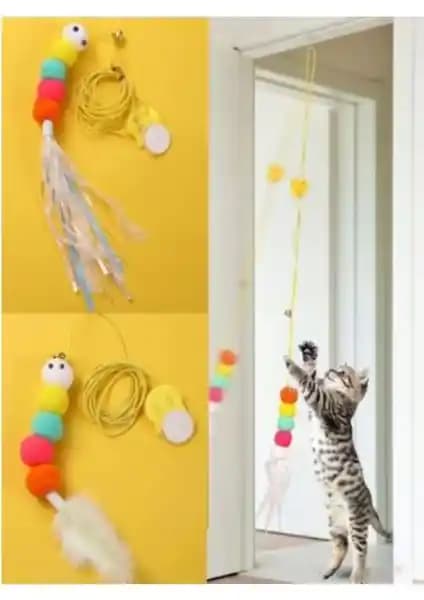 Tineke Kendinden Yapışkanlı Renkli Kedi Oyun Oltası: Avlanma İçgüdüsünü Destekleyen Oyuncak
