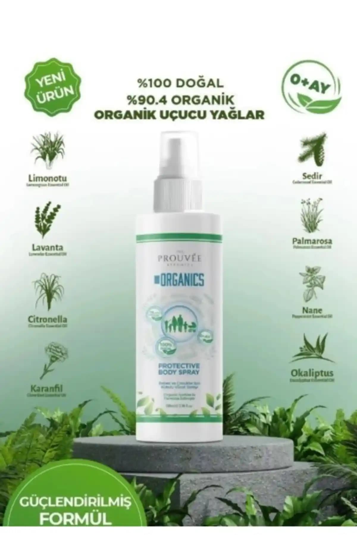 -Title-: Prouvée Organics Sivrisinek Kovucu Sprey 0 Ay ve Üzeri Bebekler için – Doğal 100 ml