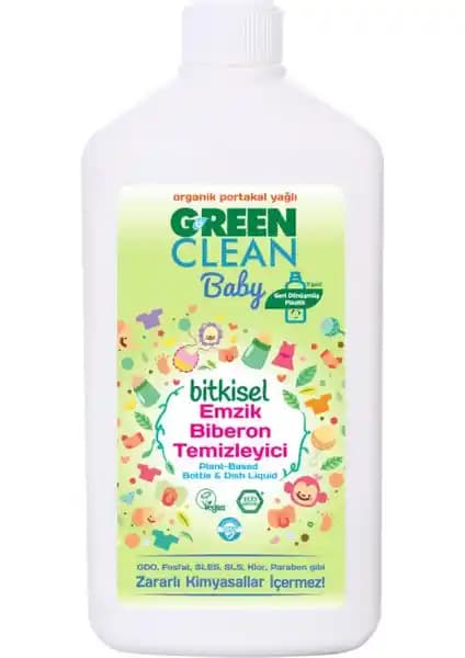 U Green Clean Baby Bebek Biberon Emzik Temizleyici – Bitkisel ve Vegan Doğa Dostu 2x500 ml