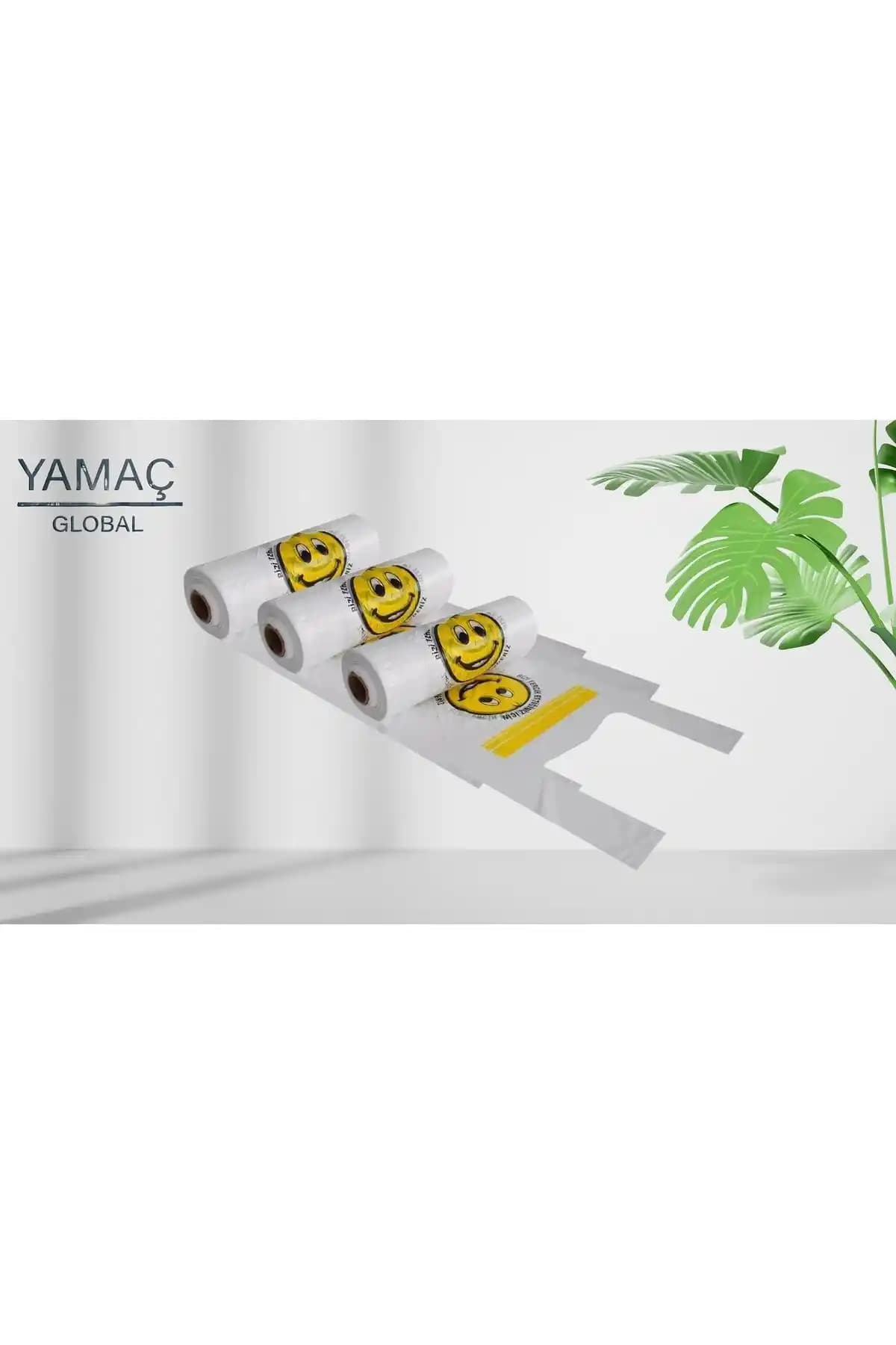 Üçlü Gülenyüz Baskılı Büyük Boy Rulo Poşet Seti: Dayanıklı Perakende Ambalaj Çözümü