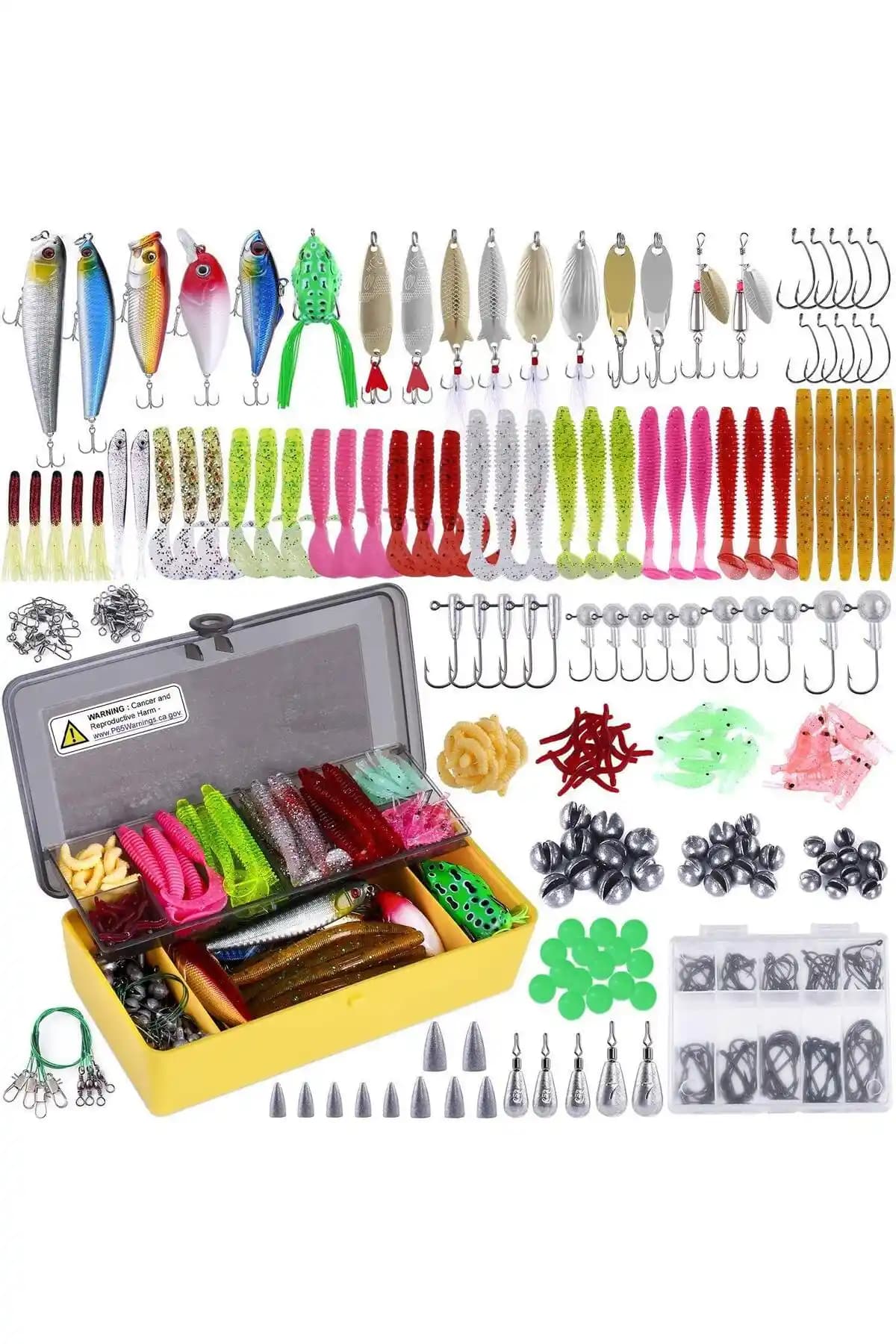 Valkyrie 302 Parça Çantalı Balık Olta Seti – Çok Yönlü Yem ve Ekipman Paketi, Taşınabilir