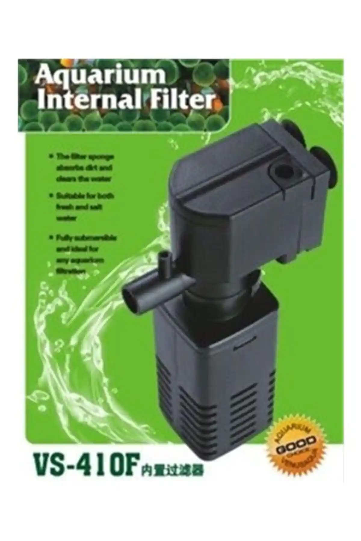 Venusaqua VS-410F İç Filtre: Nano ve Küçük-orta Akvaryumlar İçin Sessiz Filtre