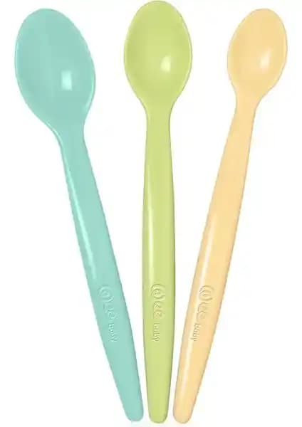 Wee Baby Mama Kaşığı Seti 3'lü Erkek: Ergonomik, Güvenli ve Büyümeye Uyumlu Beslenme Seti