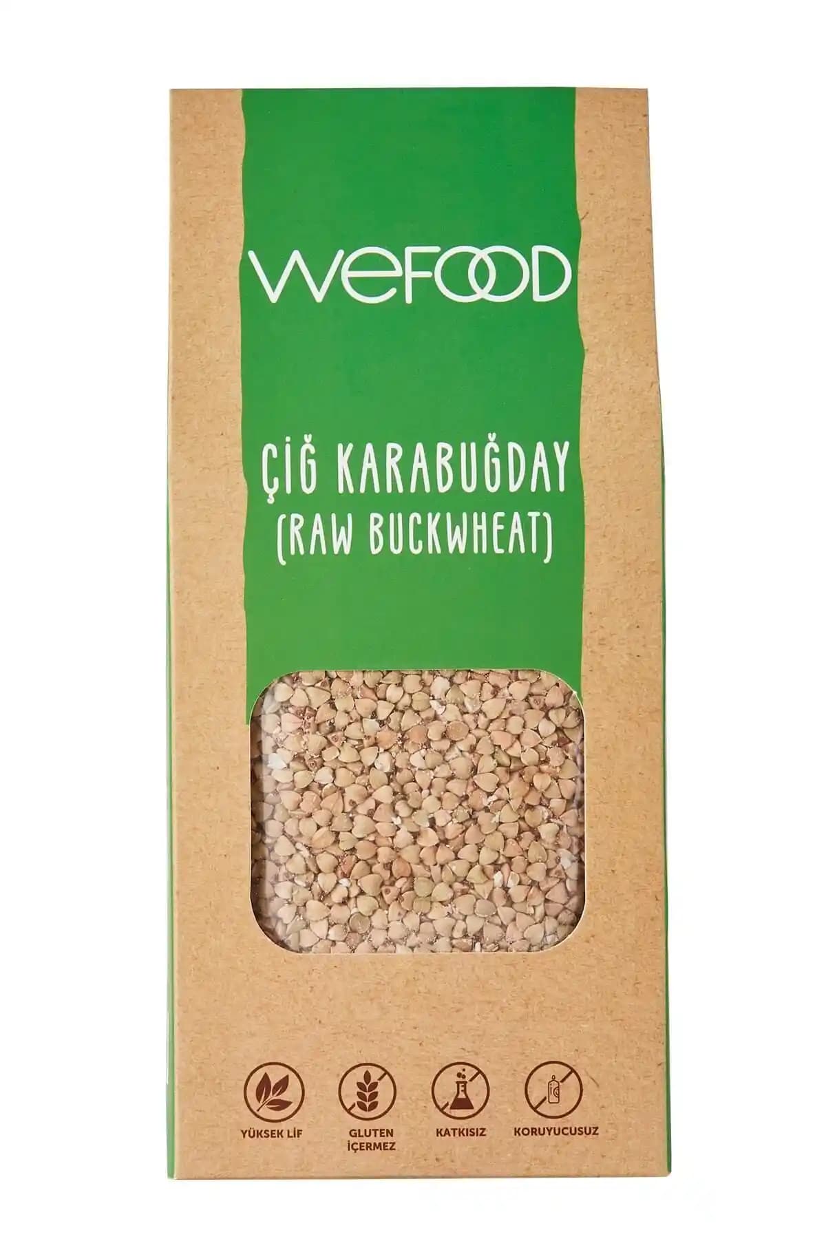 Wefood Glütensiz Çiğ Karabuğday Tane 400 g – Türkiye Menşei, Gluten İçermeyen Temel Tahıl