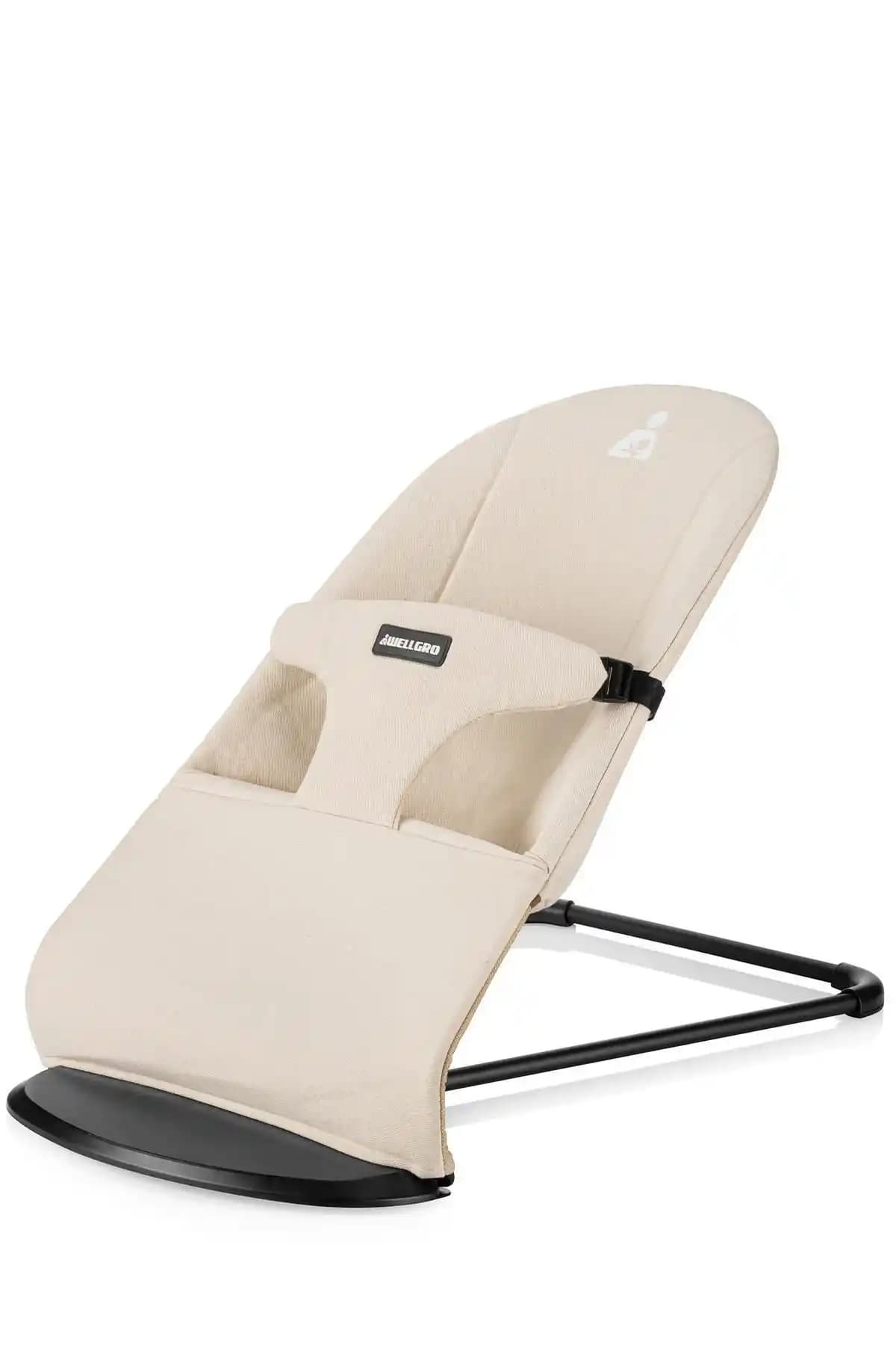 Wellgro 3 Kademe Yaylı Ana Kucağı Bej, 79x39x53 cm, 12 kg taşıma kapasitesi, %100 pamuk