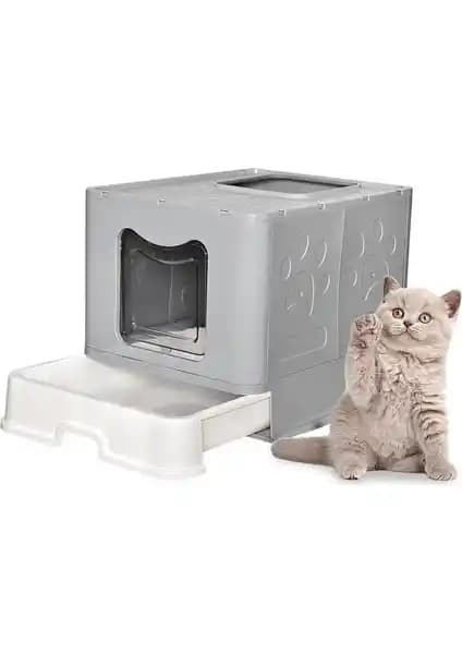 Yılzhane XXL Çekmeceli Elekli Kedi Tuvaleti: Katlanabilir ve Taşınabilir Hijyen Çözümü