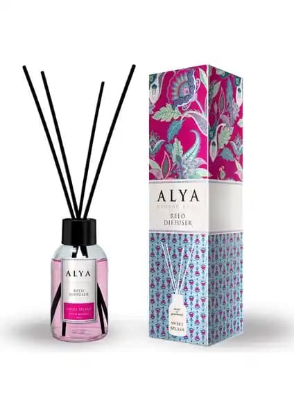 Yönlü kullanım ve dengeli koku yayılımı sunan Alya Sweet Splash Bambu Çubuklu Oda Kokusu