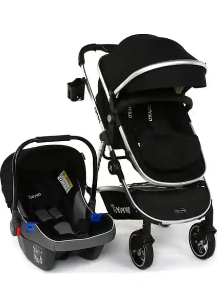 Yoyko City 3'ü 1 Arada Bebek Arabası Siyah-Gümüş İnceleme