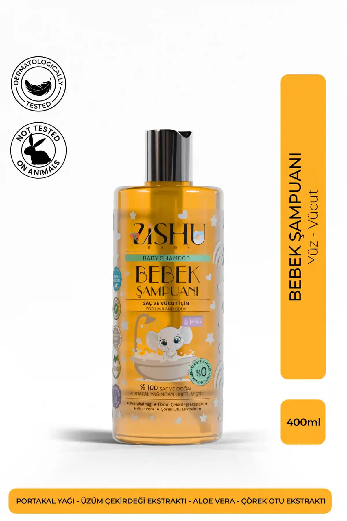 ZİSHU Bebek Saç ve Vücut Şampuanı 400 ml: Doğal, Hassas ve Vegan Formül ile Güvenli Bakım