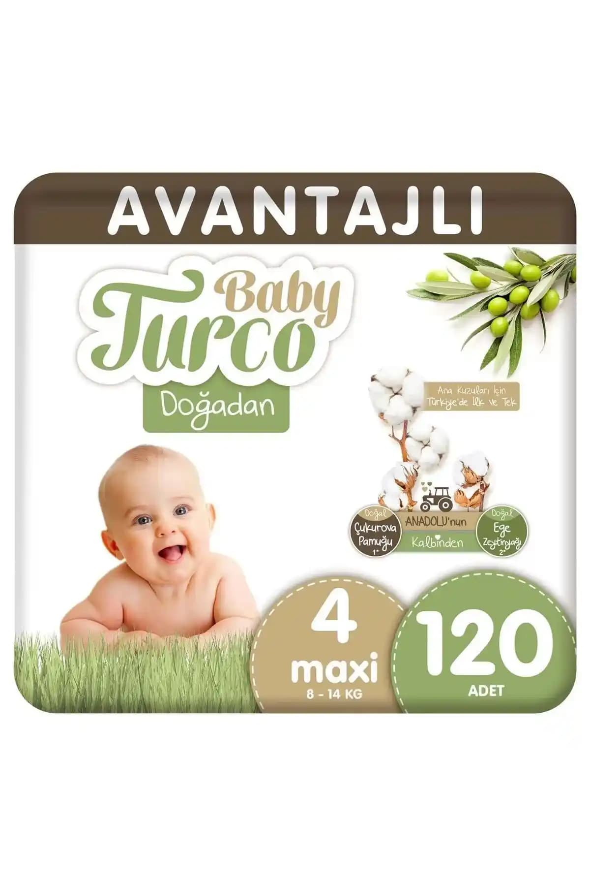 Baby Turco 4 Numara 120 Adet Bebek Bakım Ürünü Güvenli ve Ekonomik Çözüm