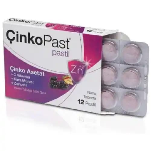 Doğal ve Ferahlatıcı Çinkopast Kara Mürver Zencefil Nane Aromalı Pastiller Özellikleri