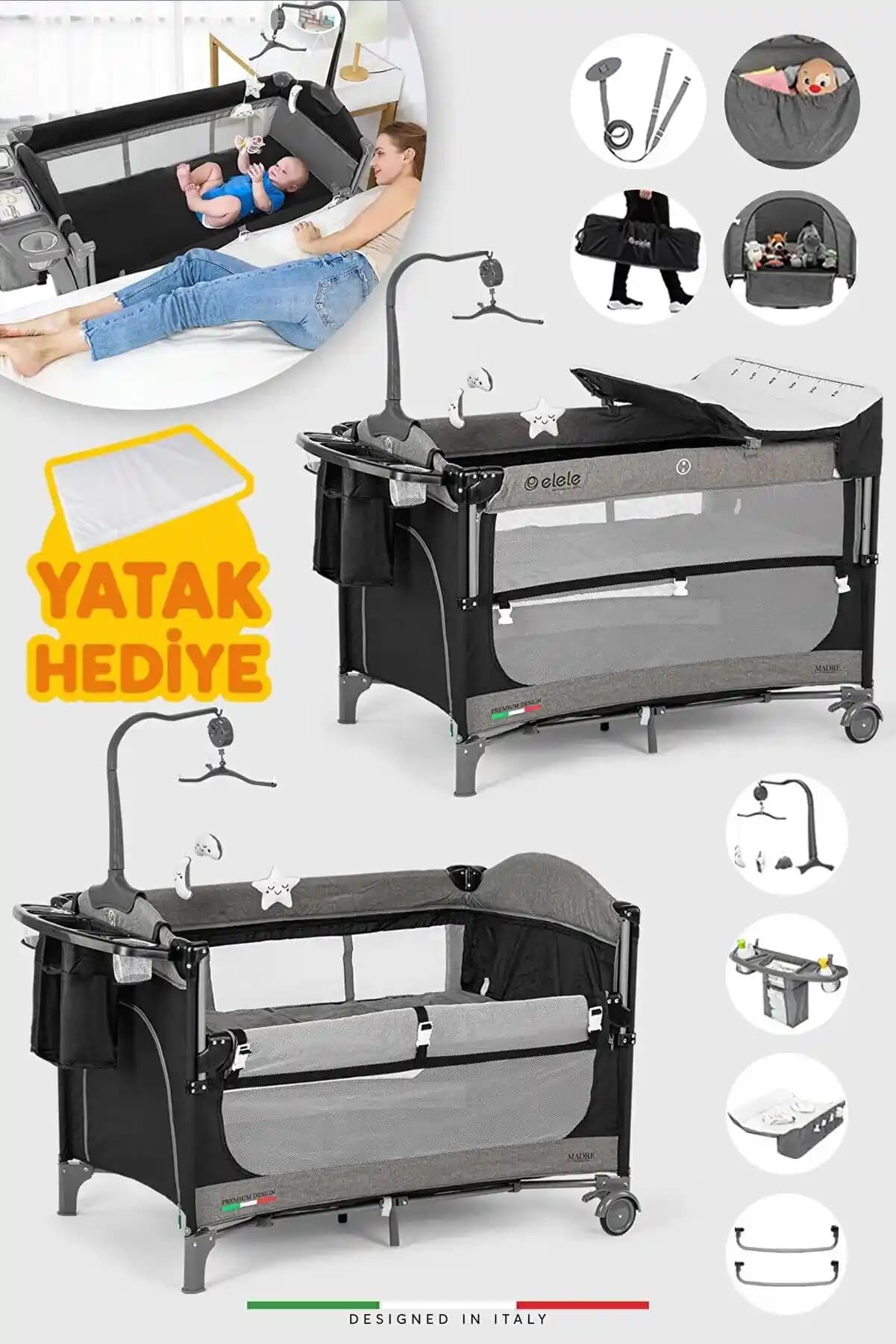 Elele Madre Anne Yanı Park Yatak: Güvenli ve Konforlu Bebek Yatak Seçenekleri