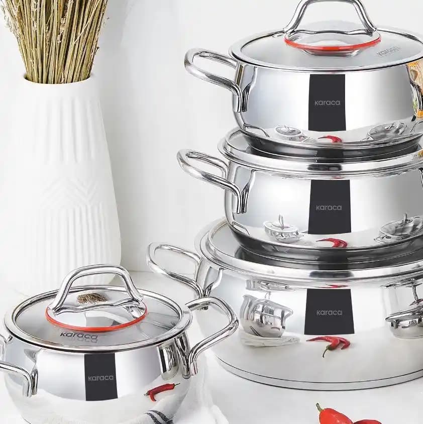 Karaca Emirgan 10 Parça Tencere Seti: Şık ve Dayanıklı Mutfak Gereçleri