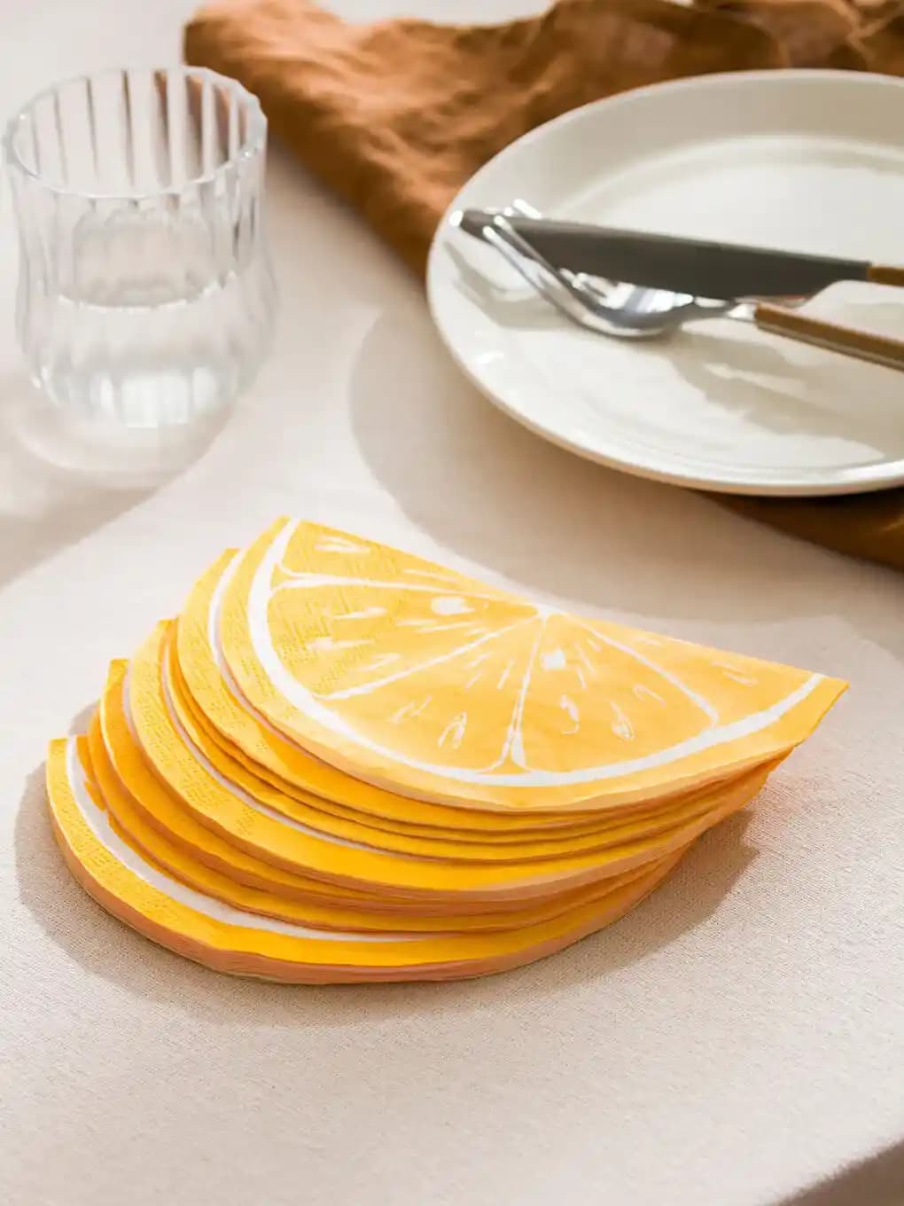 Limon Desenli Kağıt Peçetelerle Yaz ve Bahar Sofralarına Renkli Dokunuşlar