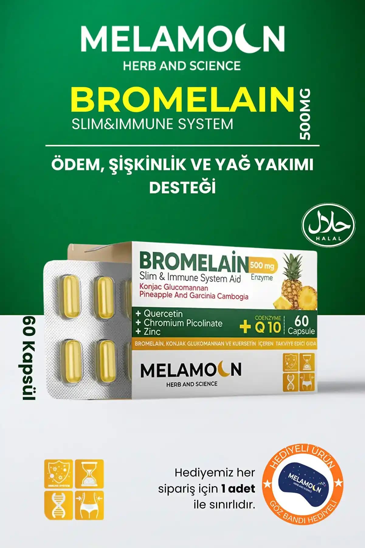 Melamoon Bromelain ile Doğal Enzim Takviyesi ve Sağlık Faydaları