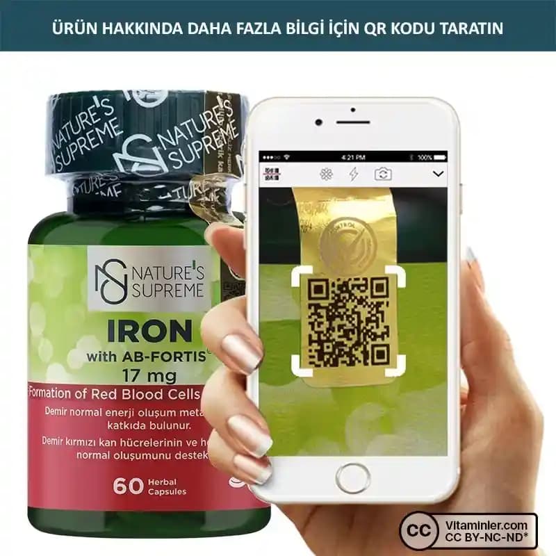 Nature's Supreme Demir Takviyeleri ile Sağlıklı ve Enerjik Bir Yaşam Desteklenir