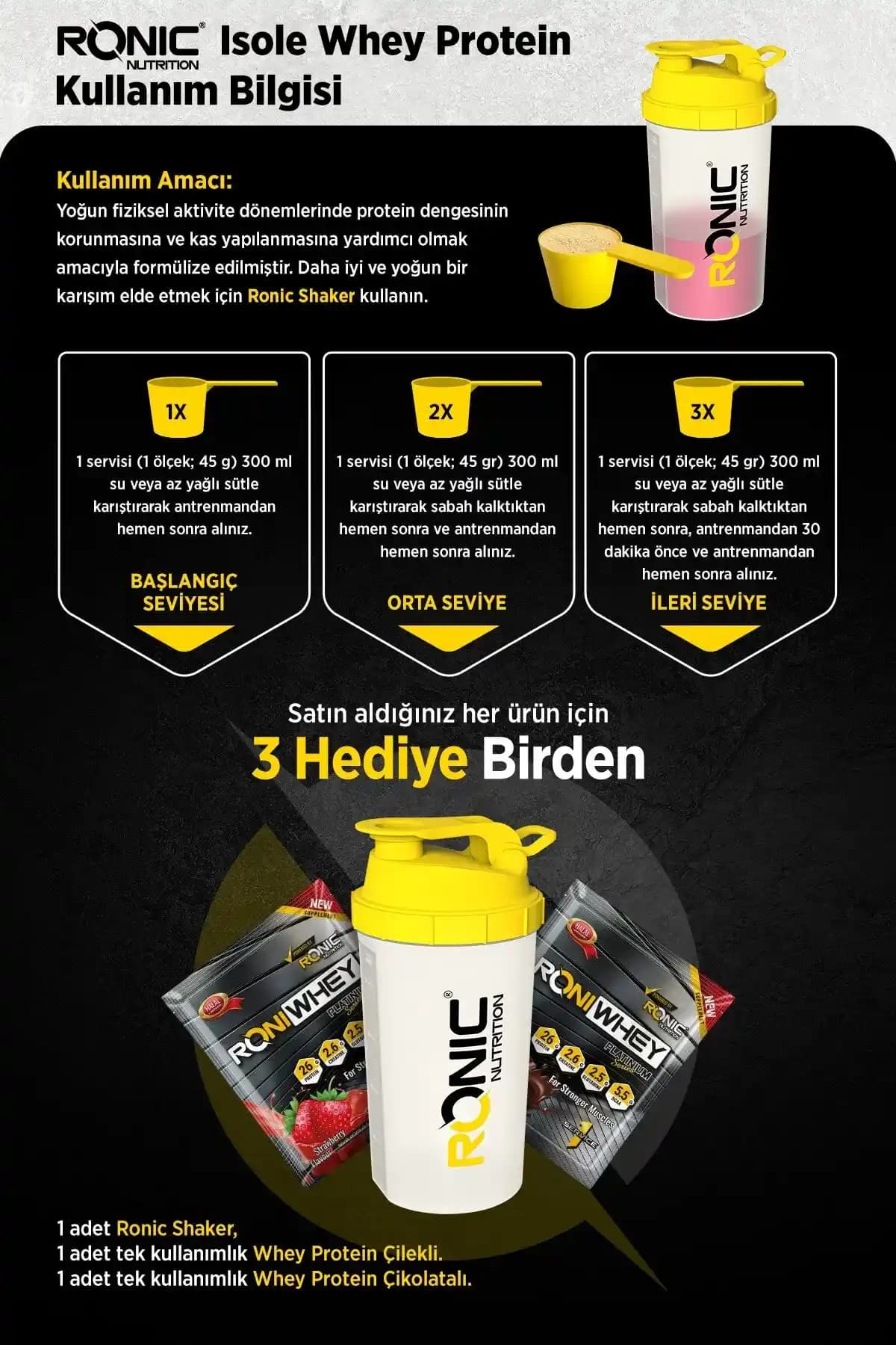 Ronic Nutrition Ultimate Isolate Whey Protein Tozu: Yüksek Protein İçeriği ve Hızlı Emilimle Kas Gelişimini Destekler