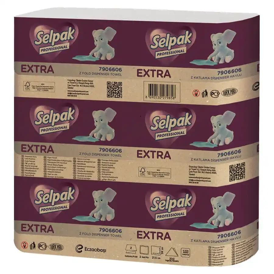 Selpak Professional Extra Z Katlama: Günlük Hijyen ve Pratiklik İçin Yüksek Performanslı Temizlik Çözümü