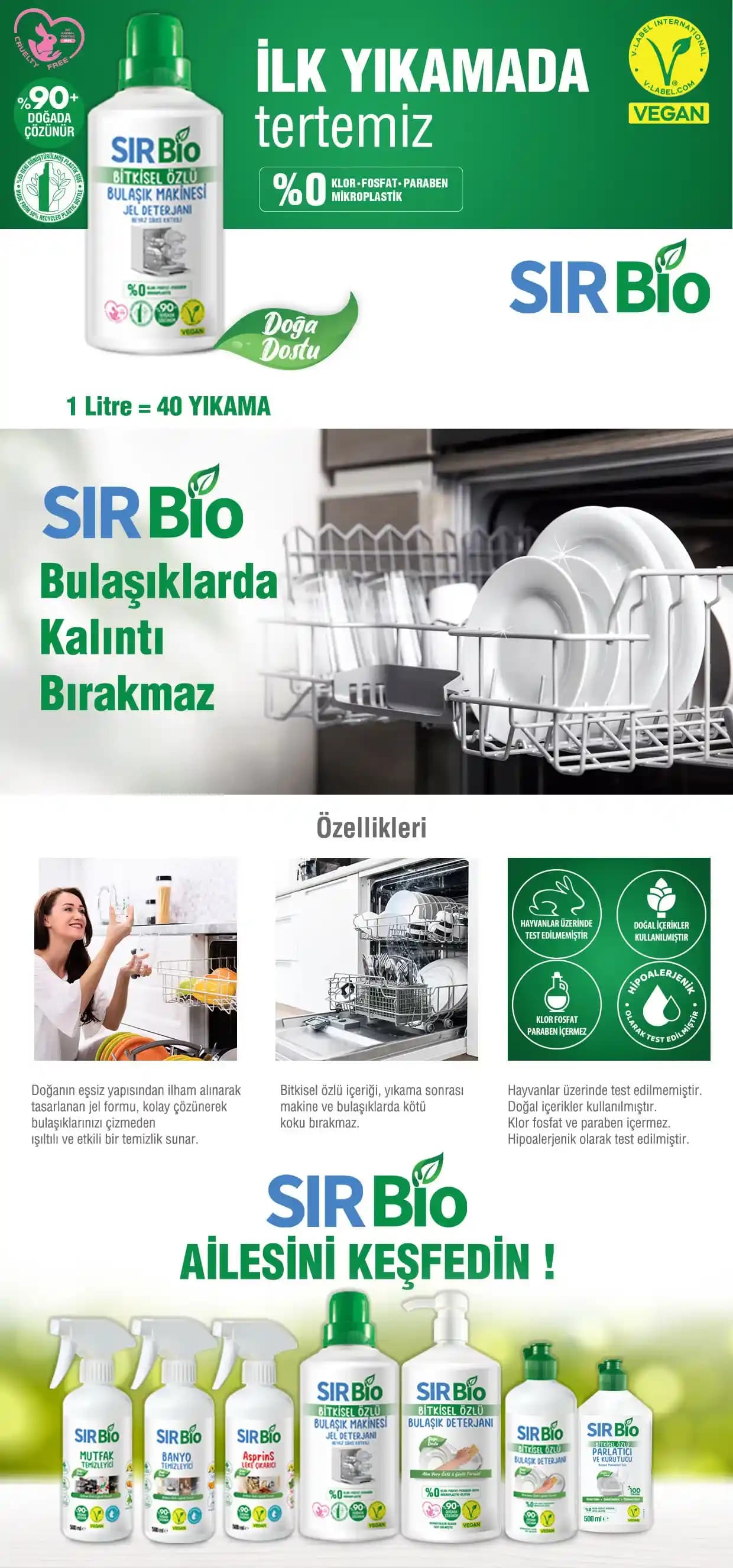 Sır Bio Bulaşık Makinesi Deterjanı: Doğal ve Çevre Dostu Temizlik Çözümü