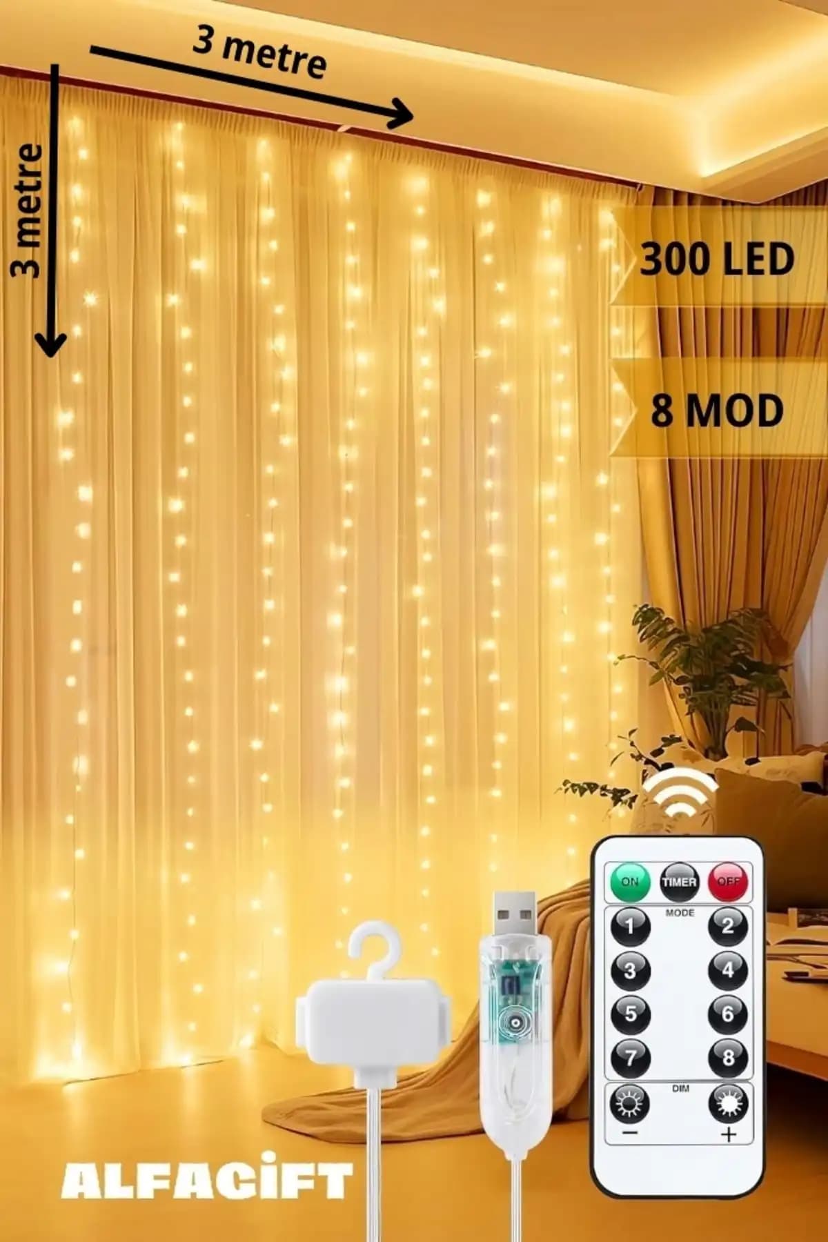 LED perde karşılaştırması: ALFAGİFT 3x3 metre ve yopigo 300 LED modelleri 1