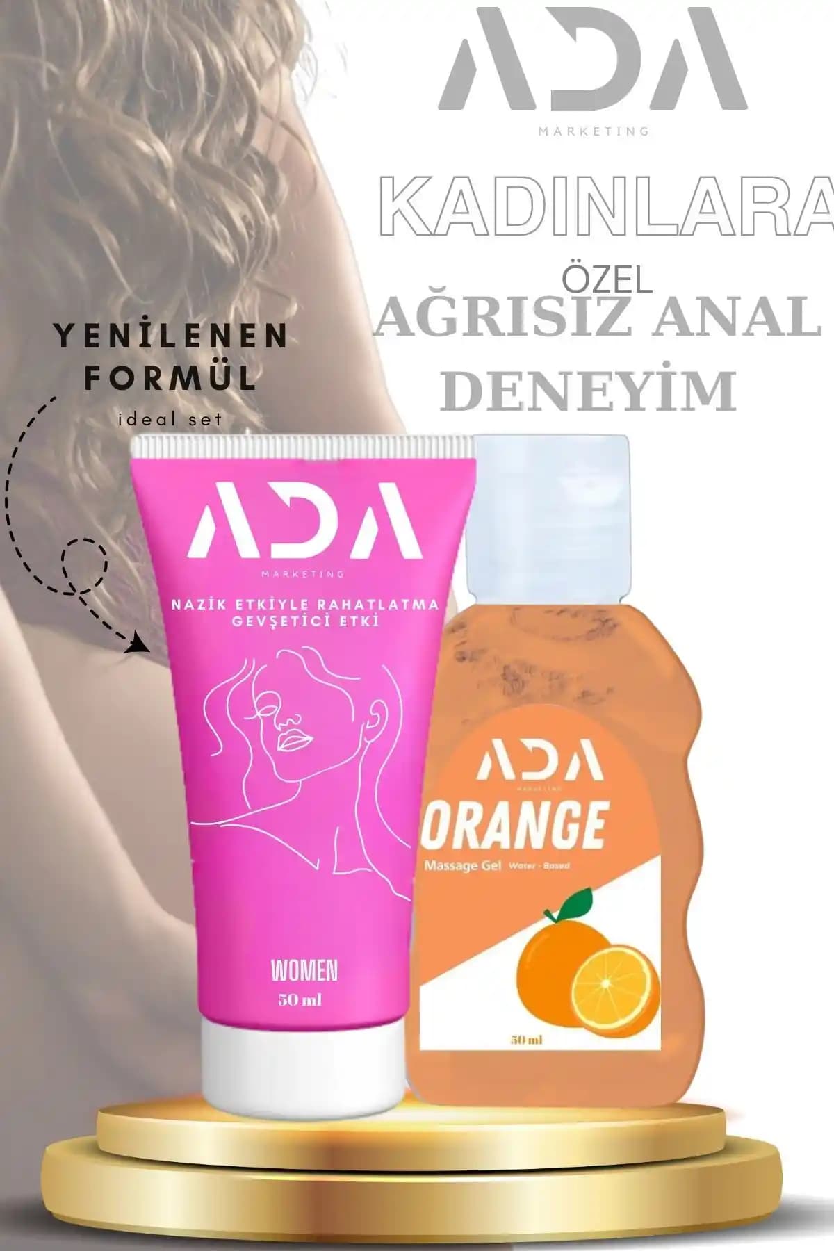 Ada Marketing Portakal Aromalı Anal Jel Seti: Hassas ve Güvenli Kullanım İçin Tasarlandı