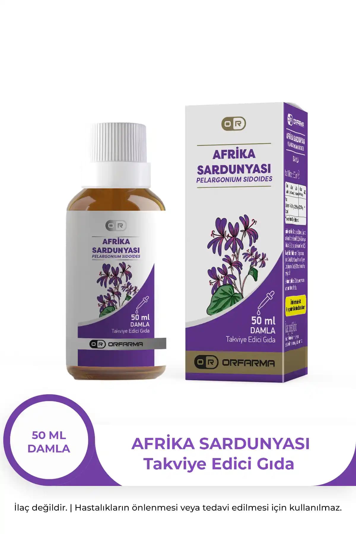 Afrika Sardunyası İçeren Doğal Bağışıklık Güçlendirici Takviye 50 ml